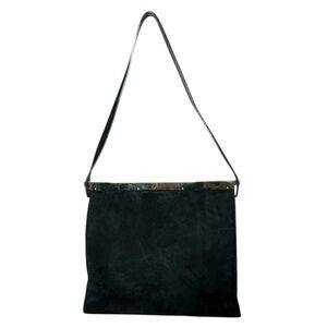 Vintage Y2K Gucci Suede leather Metal Frame Minimalist handbag Shoulder Lady Bag